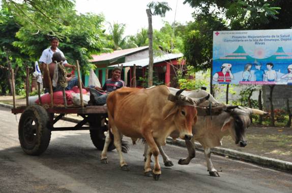 Carro-de-boi, veículo muito comum na Isla Ometepe, no lago Nicarágua, sul do país